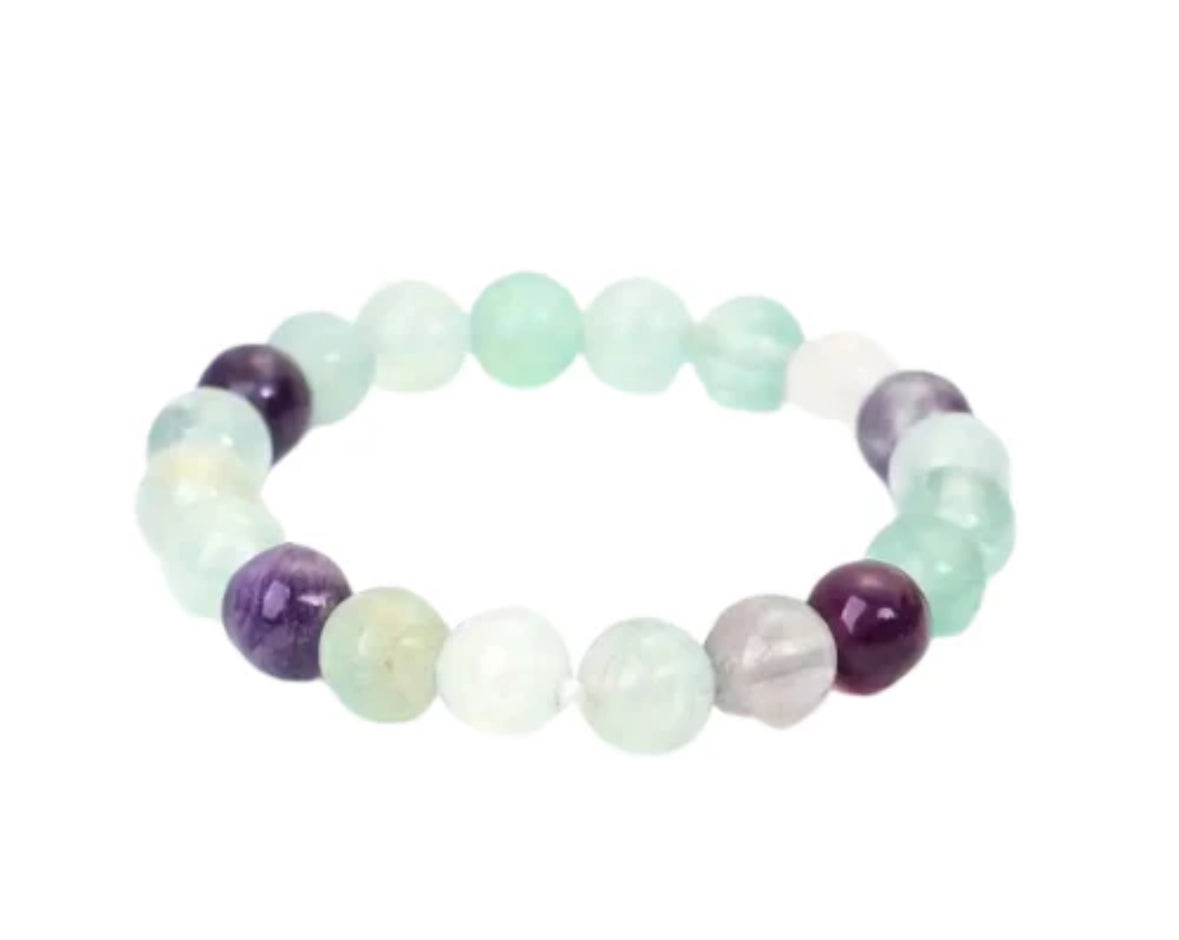 Pulsera cuarzo fluorita