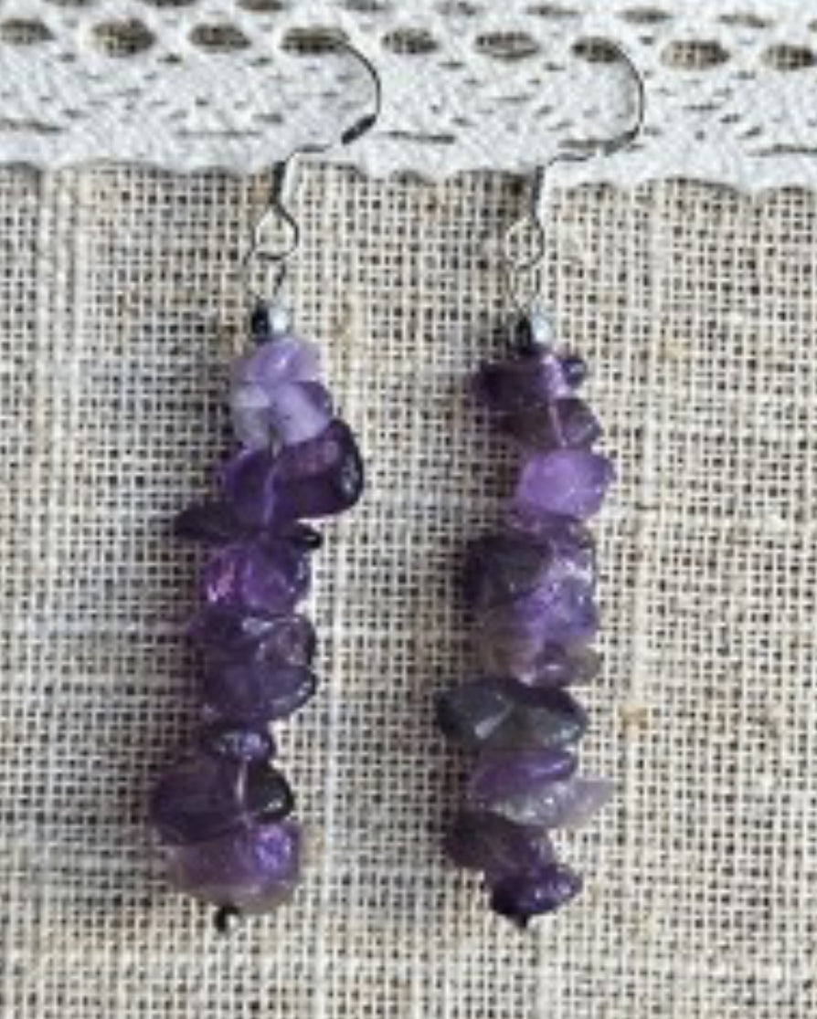 Set de pulsera y aretes amatista