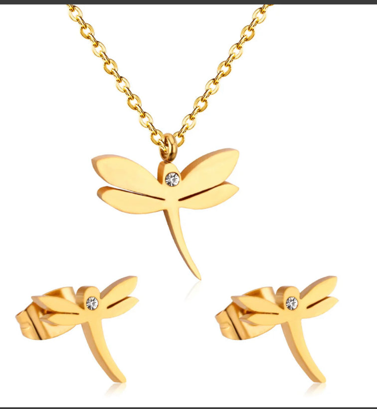 Set collar de libélula