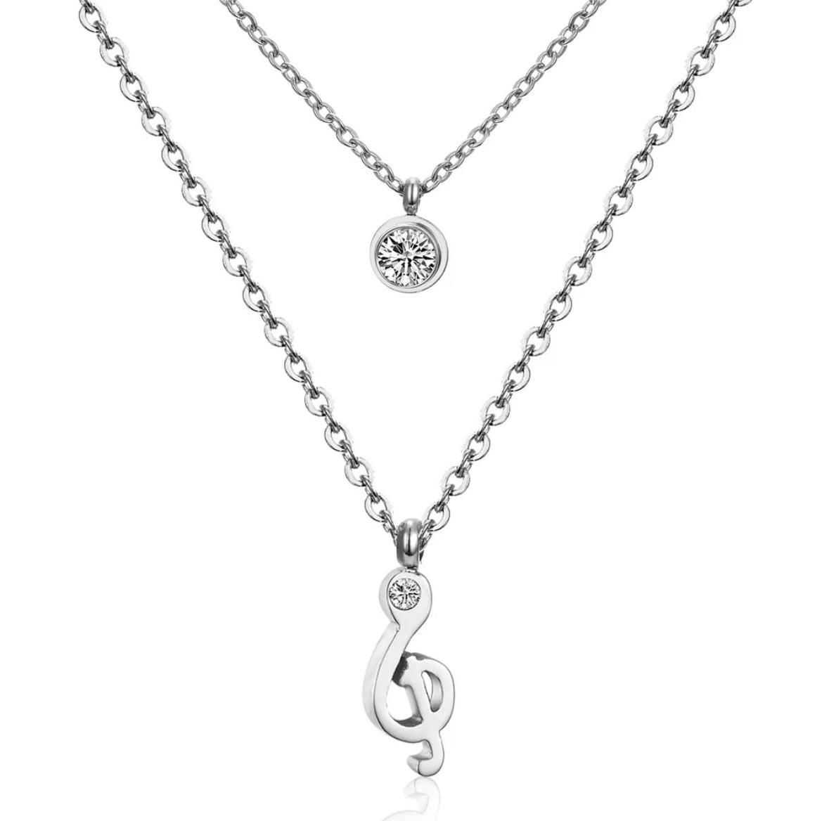 Collar de choker clave sol