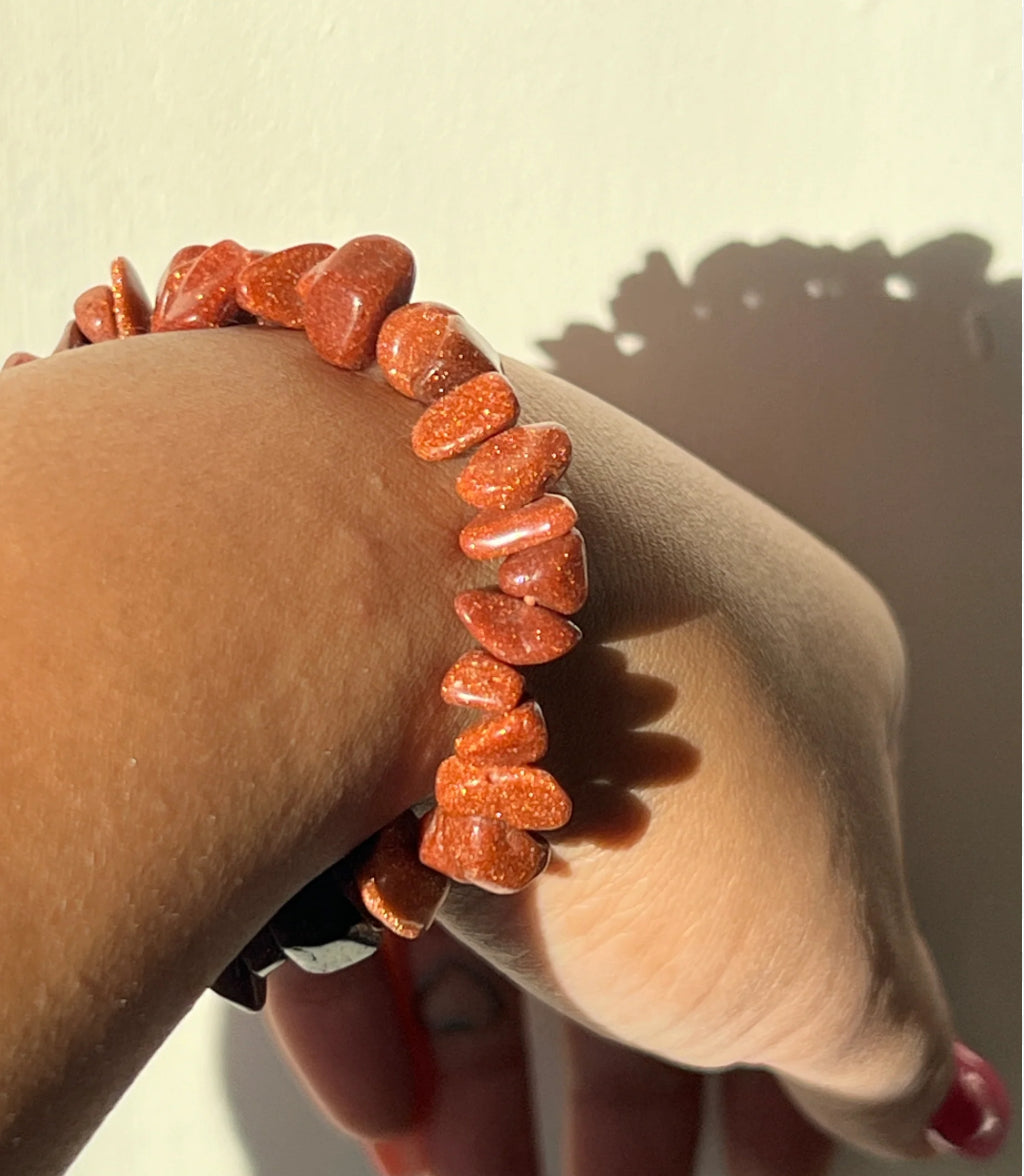 Pulsera cuarzo goldstone