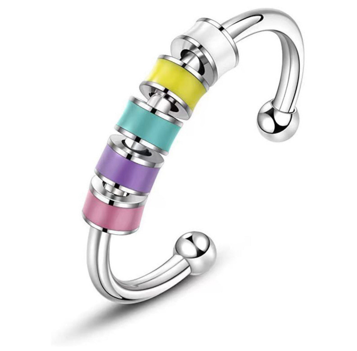 Anillo abierto colorido