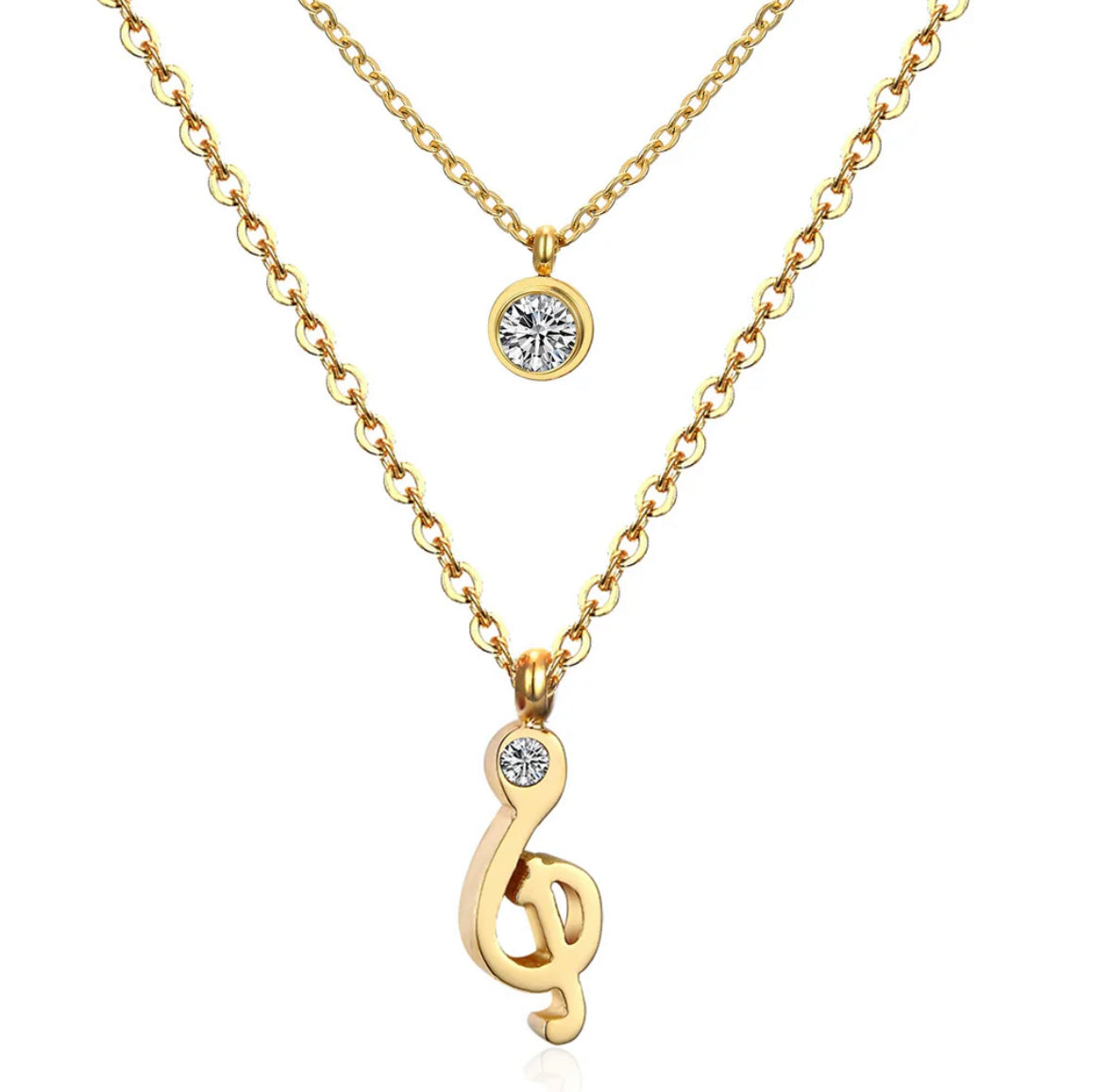 Collar de choker clave sol