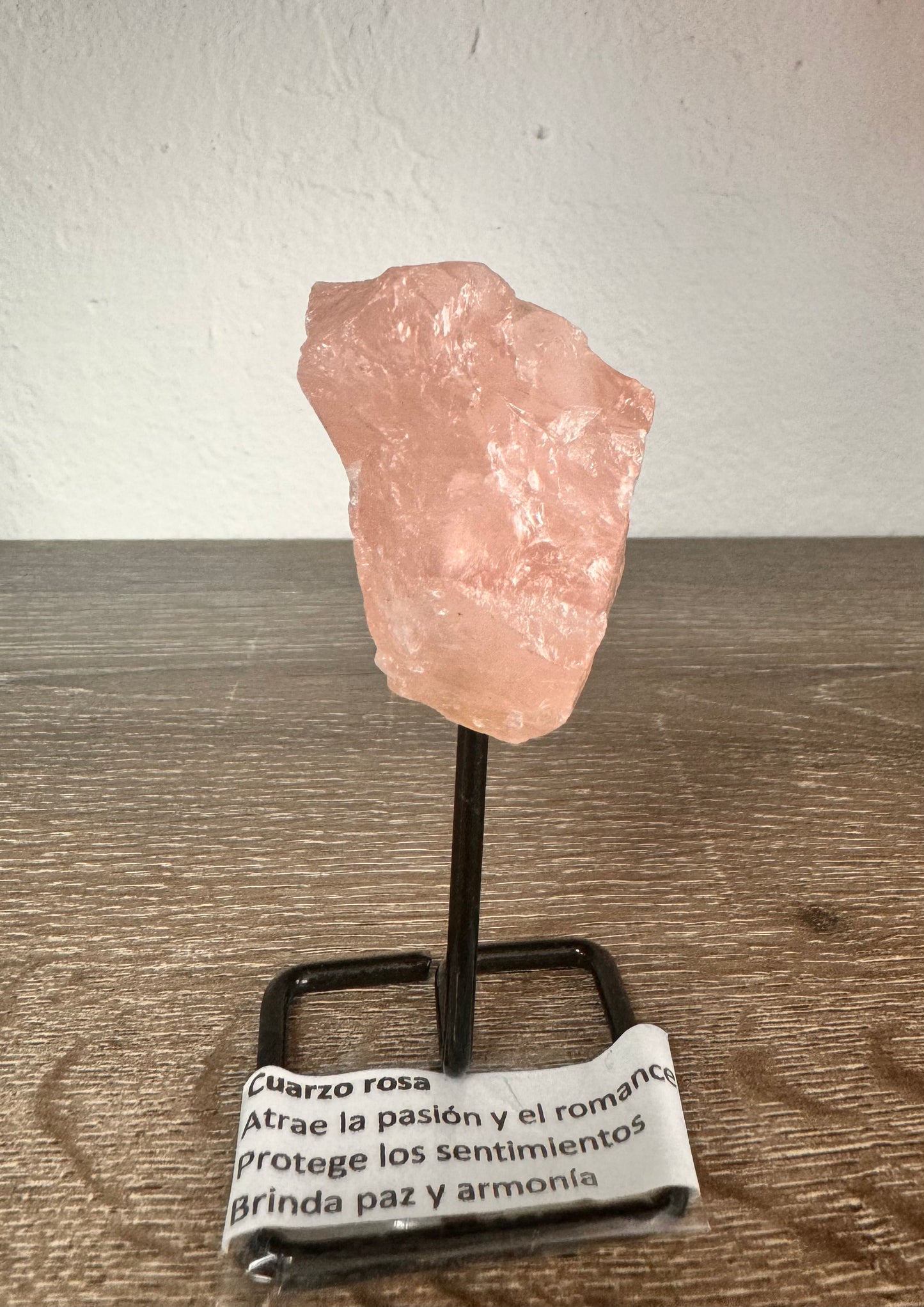 Pin de cuarzo rosa