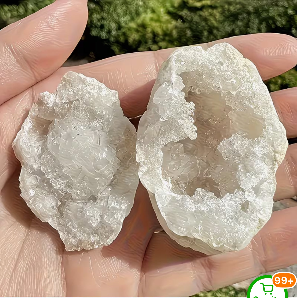 Geoda de cuarzo blanco