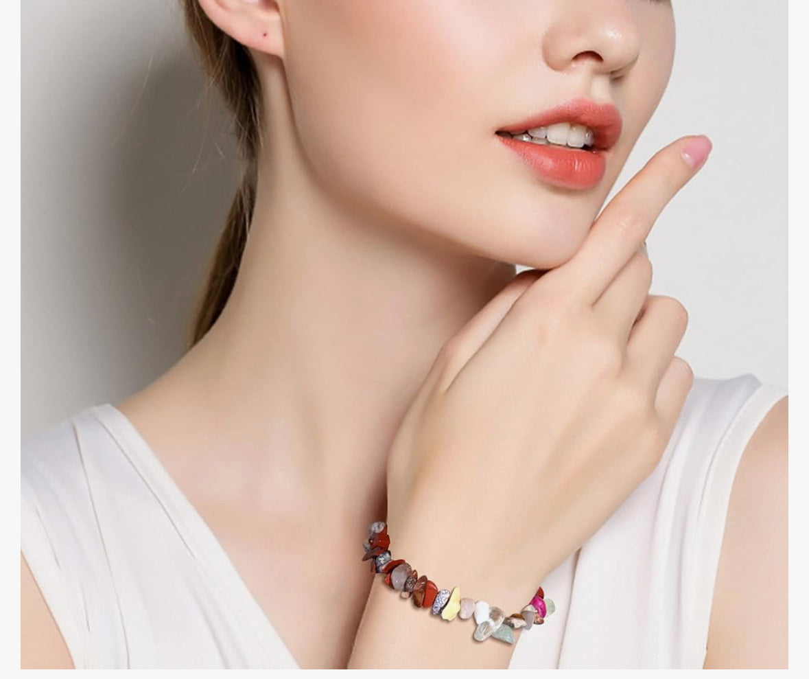 Pulsera cuarzo multicolor