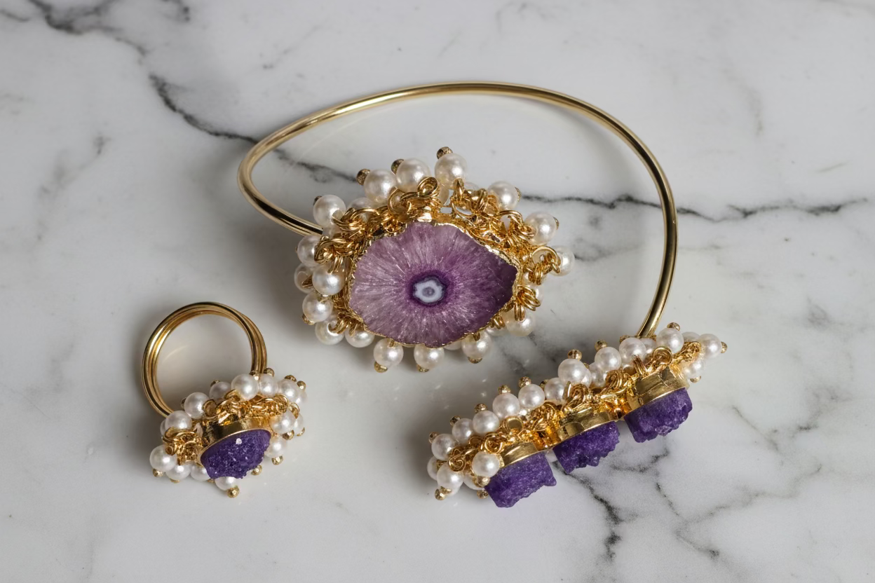 Set brazalete espiral y anillo