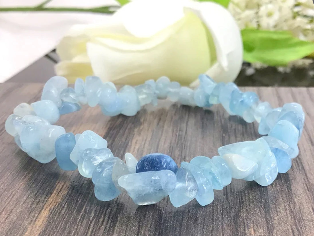 Pulsera cuarzo Aquamarina