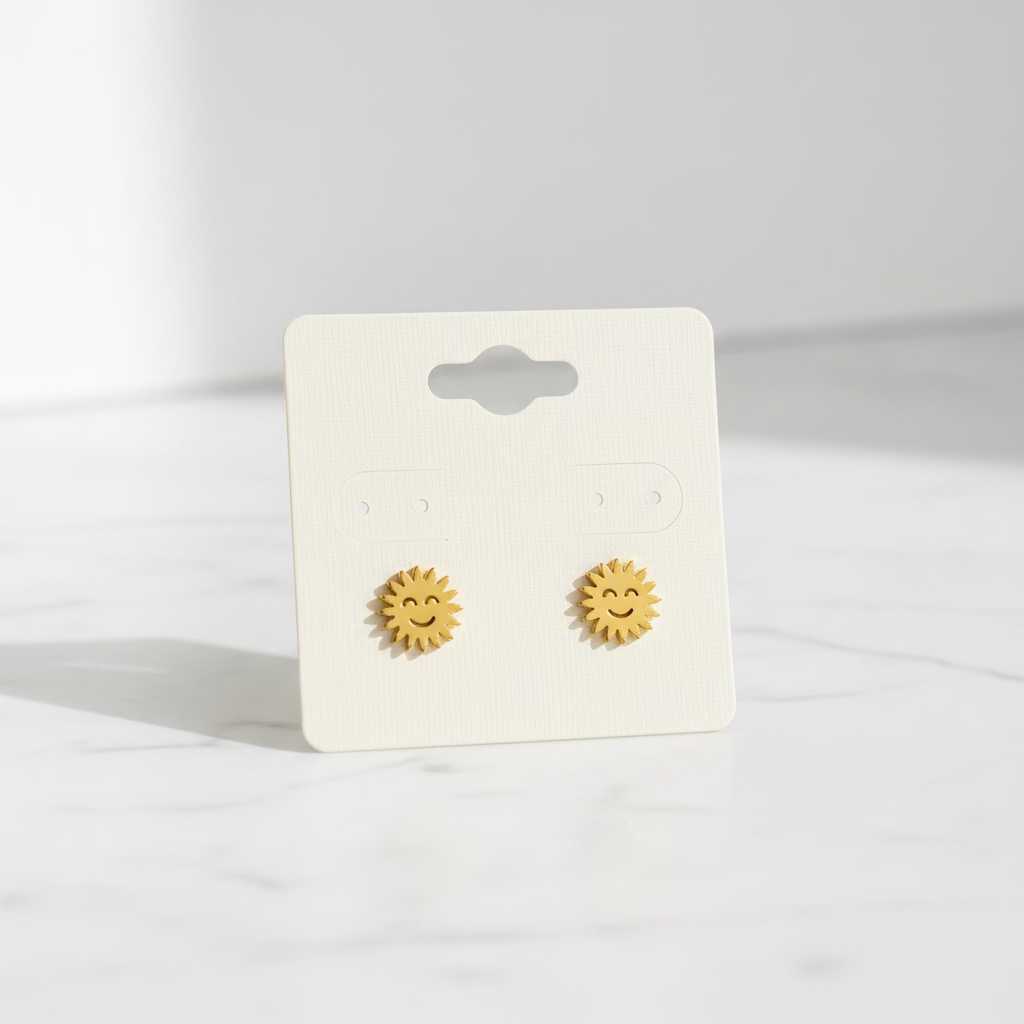 Aretes de sol sonriente