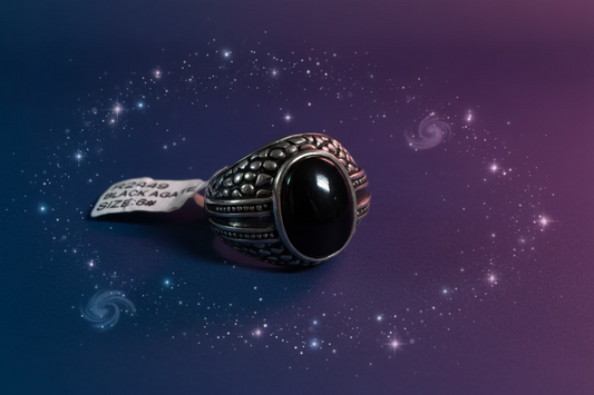 Anillo ágata negra