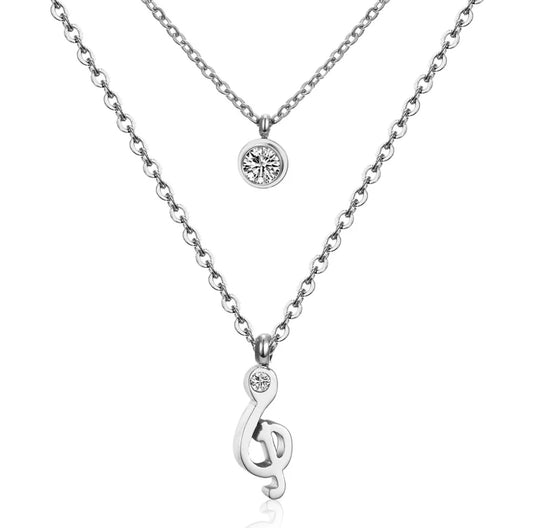 Collar de choker clave sol