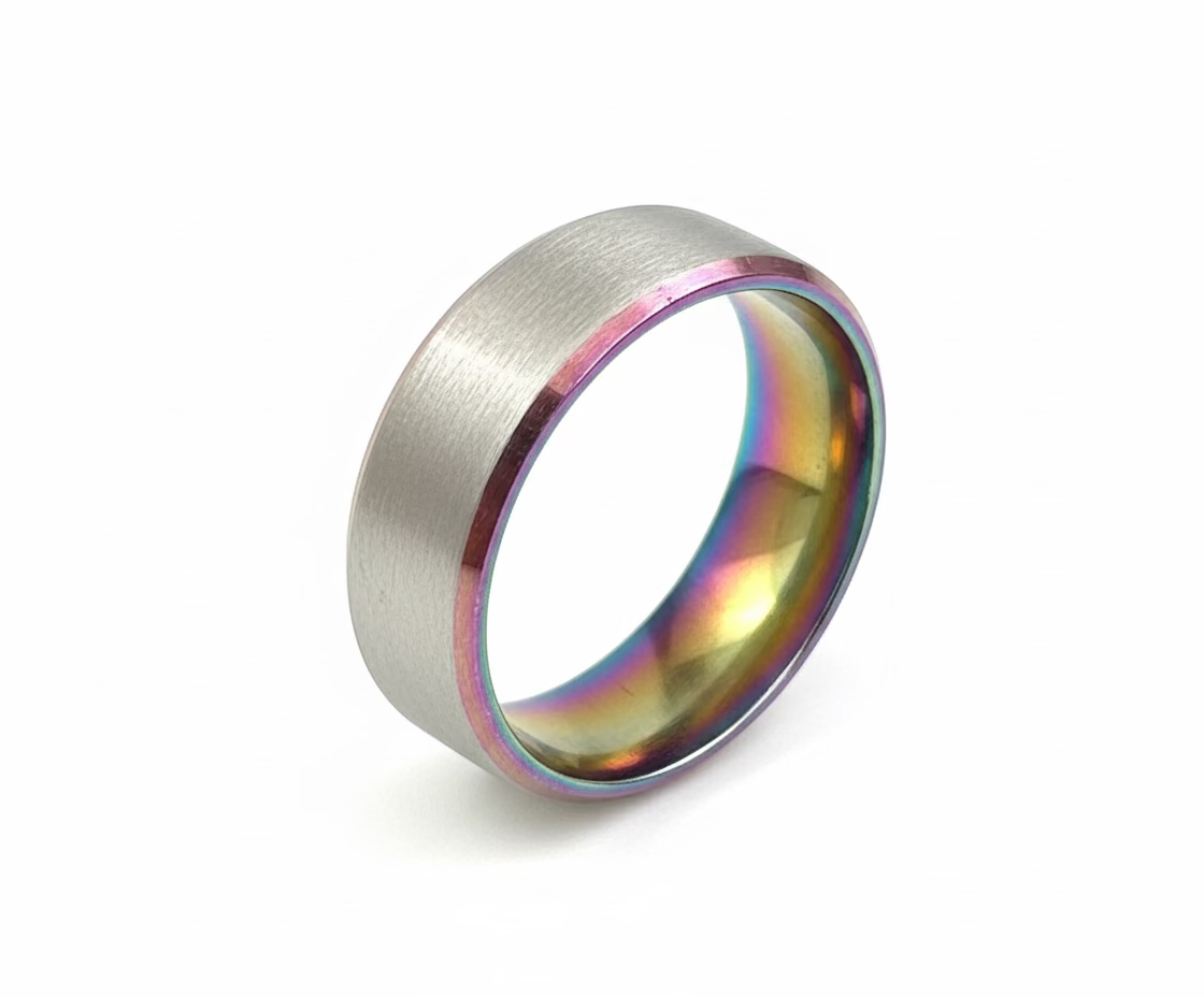 Anillo con borde en color