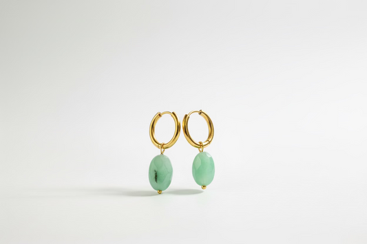 Aretes colgantes de jade