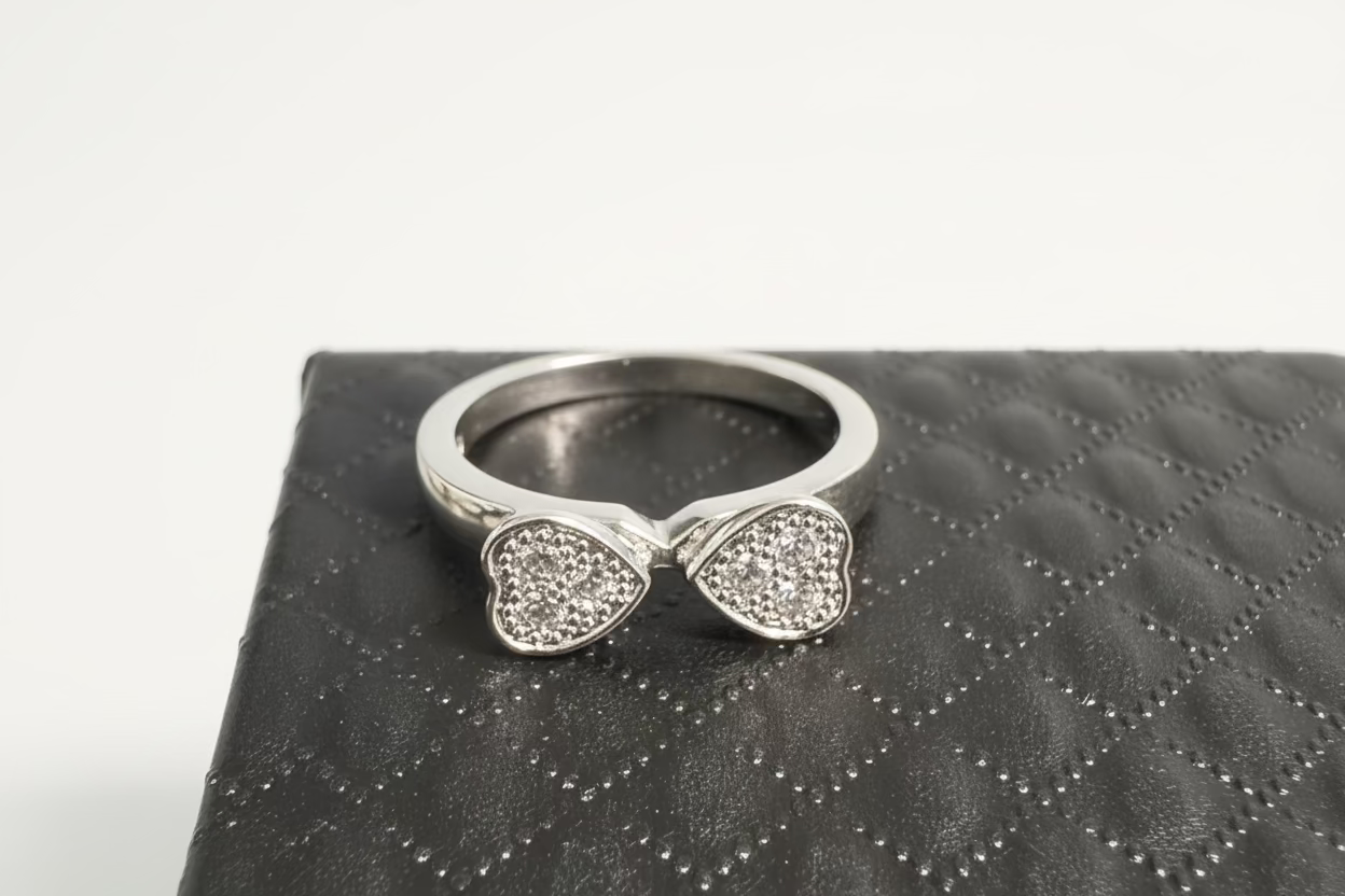 Anillos con baño de rodio