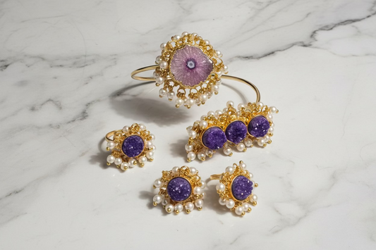 Set brazalete espiral y anillo