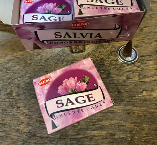 Incienso cono salvia