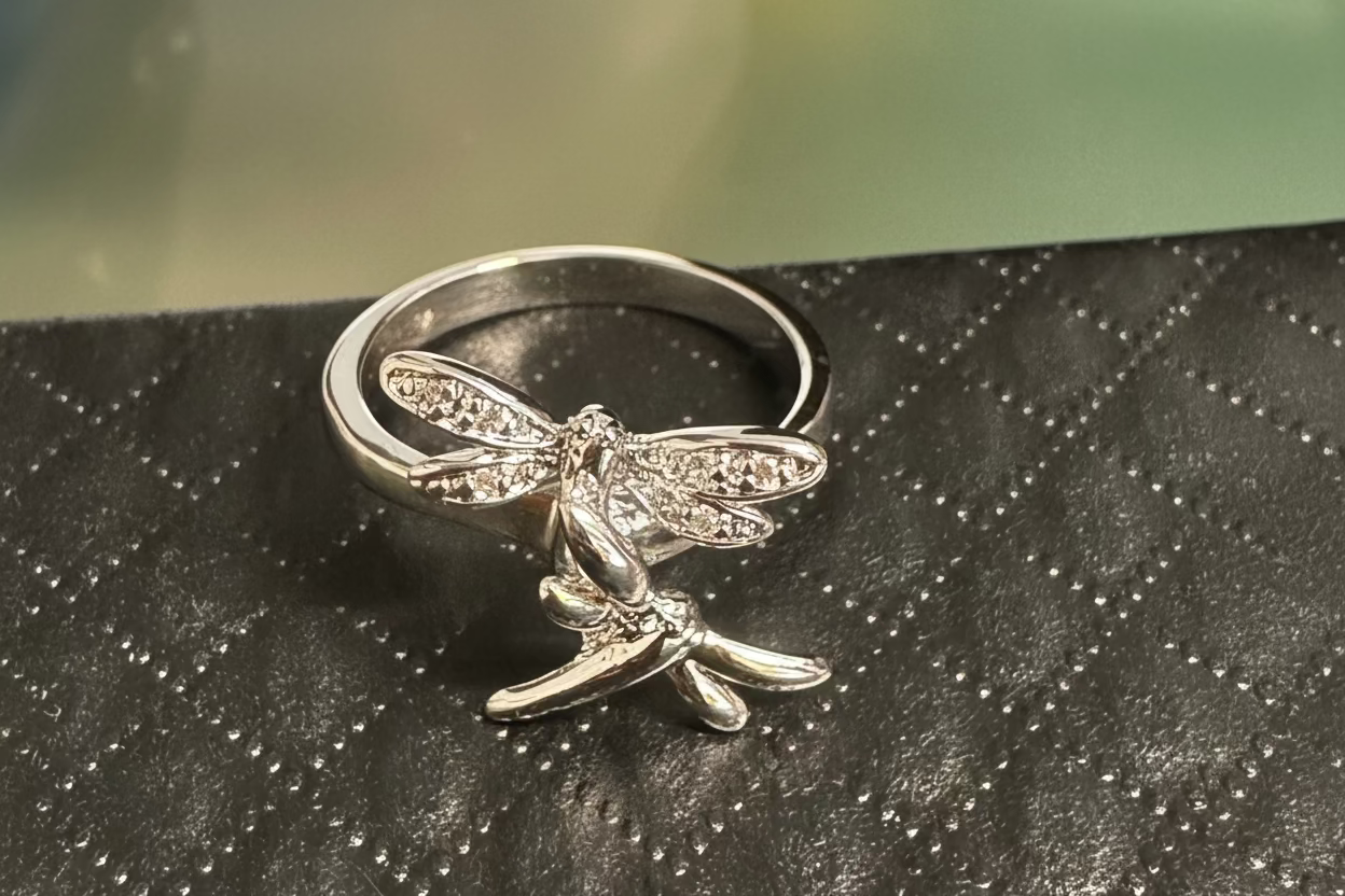 Anillos con baño de rodio