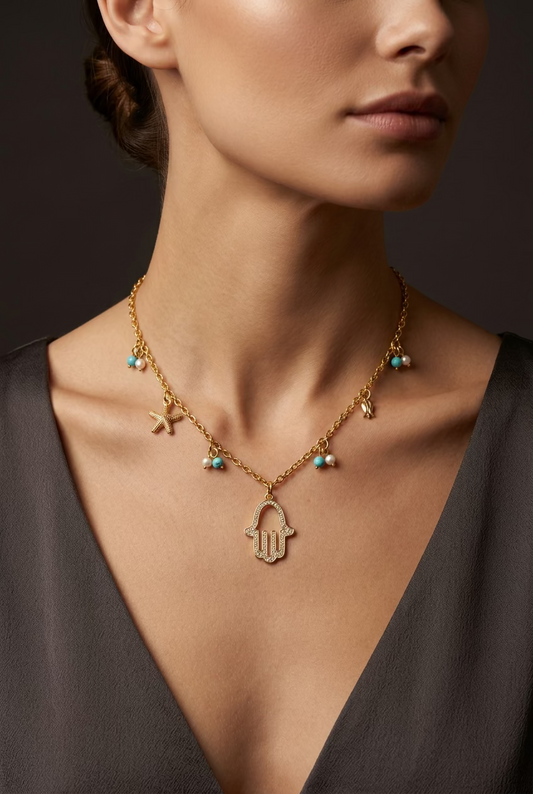 Collar mano de Fátima (Hamsa)