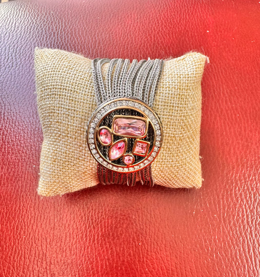Brazalete elegante en rodio
