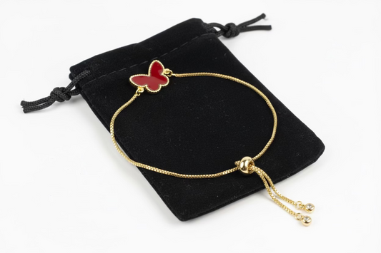 Pulsera mariposa roja