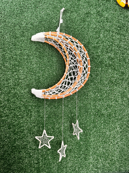 Atrapa sueños de media luna y estrellas